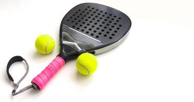 Isolated paddle tennis objects. padel racket photo