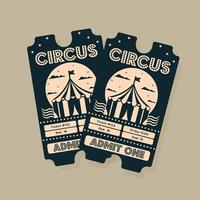 circus ticket design in retro style vector