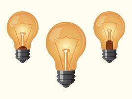 Lightbulb illustration isolated on white background vector