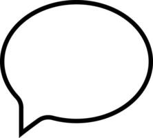 Icon of chat bubble in outline style. vector