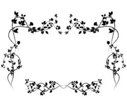 frame big with roses pattern decoration for vector