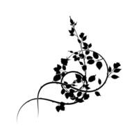 swirl small element pattern roses weaving plants vector
