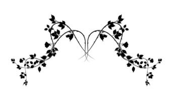 big rose pattern weaving plant element. new vector