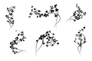 selection of small elements pattern roses weaving vector