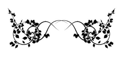 squiggle pattern roses weaving plants element new vector