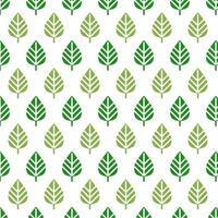 Ecology seamless pattern. Green leaf icon repeat on white. For cover, wrapping paper, textile print. vector