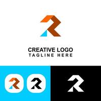 Amazing logo symbol with R concept. vector