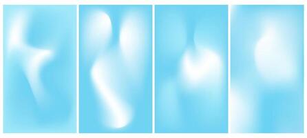 Elegant trendy blue and white sky backdrop. Pastel summer hues in a soft design. Abstract blurred gradient background set with a light, minimal feel. vector