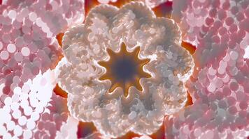 3 D Abstract Round Spiral Tunnel With Particles 02. 4 K video