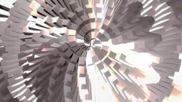 Animation Of Abstract Geometric Rotating 3 D Objects. 4 K video