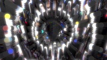 3 D Animation Of Abstract Rotating Particles. video