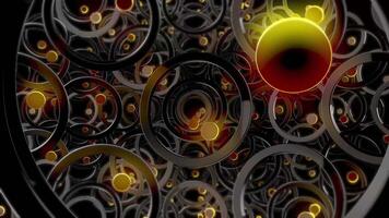 Background Floating Rotation Of 3 D Objects. 4 K video