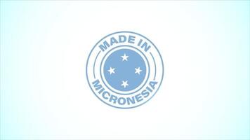 Made In Micronesia Badge Design Animation video