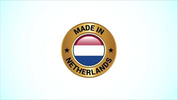 Made In Netherlands Badge Design Animation video