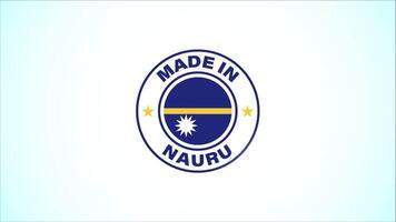 Made In Nauru Badge Design Animation video