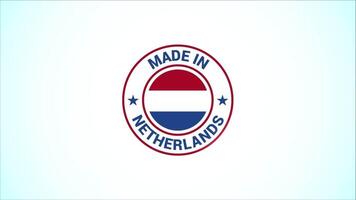 Made In Netherlands Badge Design Animation video