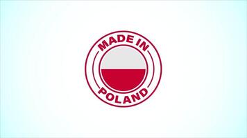 Made In Poland Badge Design Animation video