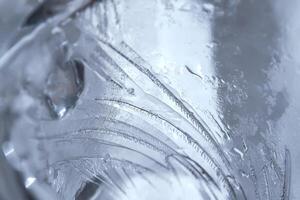 Melting ice surface close up photo