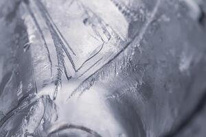 Melting ice surface close up photo