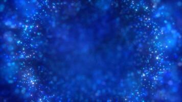 Abstract background with shimmering blue lights and particles creating a dreamy, cosmic atmosphere. Ideal for digital and tech-themed designs video
