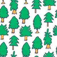 seamless pattern with fir tree or Christmas tree vector