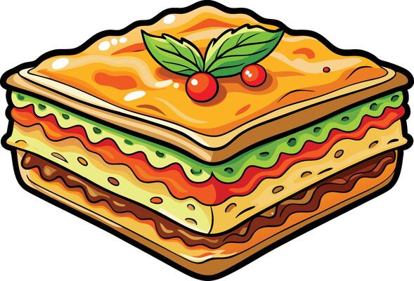 A slice of pizza with a green leaf on top