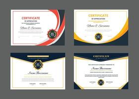 Elegant and luxurious certificate template set. Modern awards diplomas background, Certificate border, pro vector