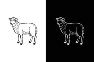 Line Art Sheep Icon. Stylish and Minimal Design vector