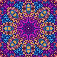Colorful psychedelic mandala pattern creating visual harmony vector