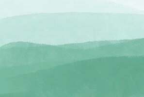A painting of a mountain range with green hills vector