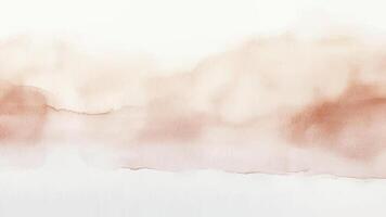 Abstract horizontal watercolor background design. Backdrop Hand drawn texture in pink brown color. Brush stroked painting pastel color vector