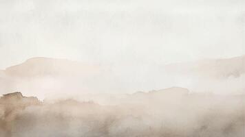 Abstract horizontal aesthetic watercolor background with hand drawn decoration texture. brown colored brush stroked pastel color watercolour vector