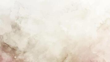 Abstract horizontal watercolor background with hand drawn texture. Brush stroked painting brown beige pastel color vector