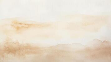 Abstract horizontal watercolor background design. Hand drawn wallpaper texture. brown khaki colored backdrop vector