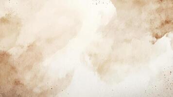 Abstract horizontal watercolor background template. khaki brown beige Hand drawn backdrop. Brush stroked painting pastel color vector