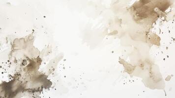 Abstract horizontal watercolor background with Hand drawn texture. beige brown Brush stroked painting color vector