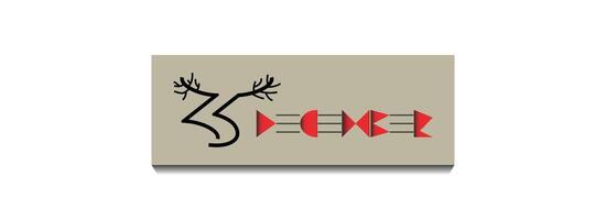 25t December Text art Design vector