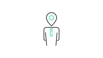 career icon animation. transparent background video
