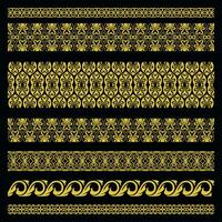 Seamless carved vintage border. Beautiful classic style patterns. Bold colors will make the appearance look elegant. vector