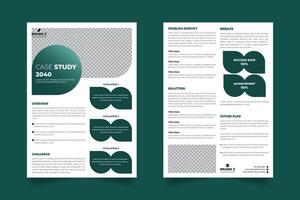 Professional Business case study flyers template. vector