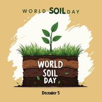 Layers of Life Celebrating World Soil Day vector