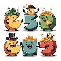 Wealth and Success A Creative Pie Chart Illustration for Financial Presentations vector