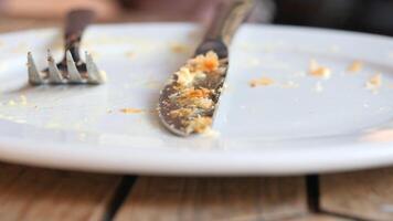 An Empty Plate Accompanied By a Fork and Knife The Perfect Culinary Finish to Your Meal video