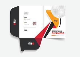 Modern presentation folder design for your business proposal vector