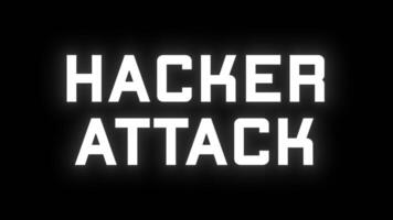 Hacker attack glitch banner. Hacker attack with glitch effect video