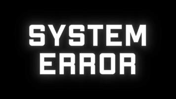 System error glitch effect, system error glitch banner video