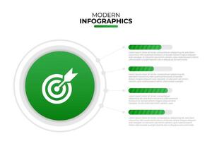 Modern Infographics With Color Gradation and Symbols vector