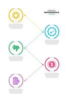 A colorful graphic with a white background and the words Modern Infographics vector