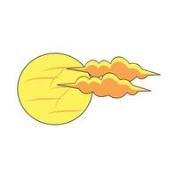 Sun and moon icon. Cartoon illustration of sun and moon icon for web. element design illustration of a calm and serene sunset atmosphere. vector