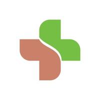 Initial Letter S Logo Template Design. Abstract Letter SS Logo Design. Abstract x logo with 2 colors who form two letters S. vector
